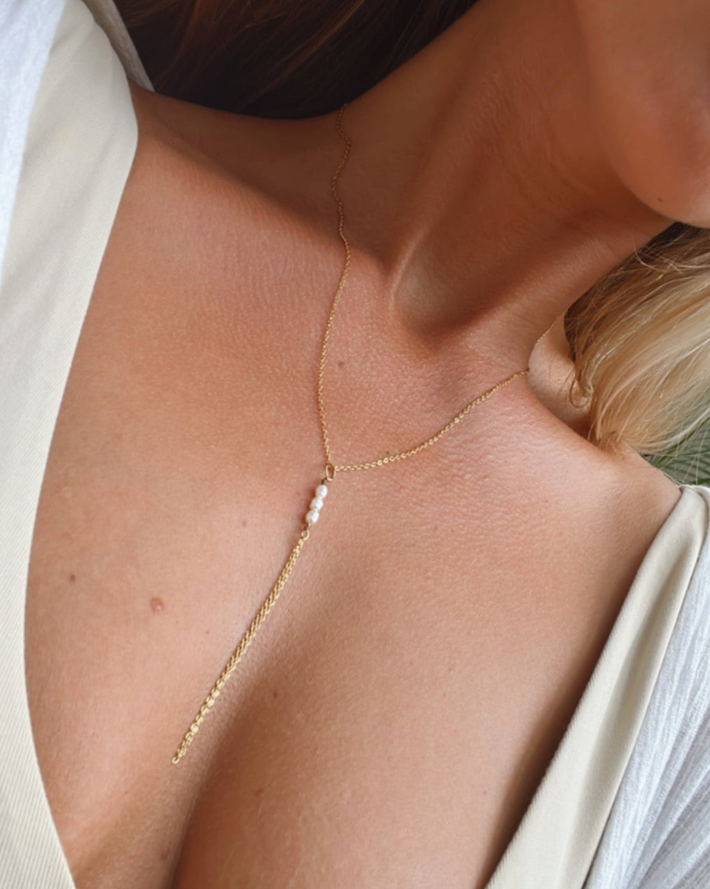 Pearl Handchain Necklace